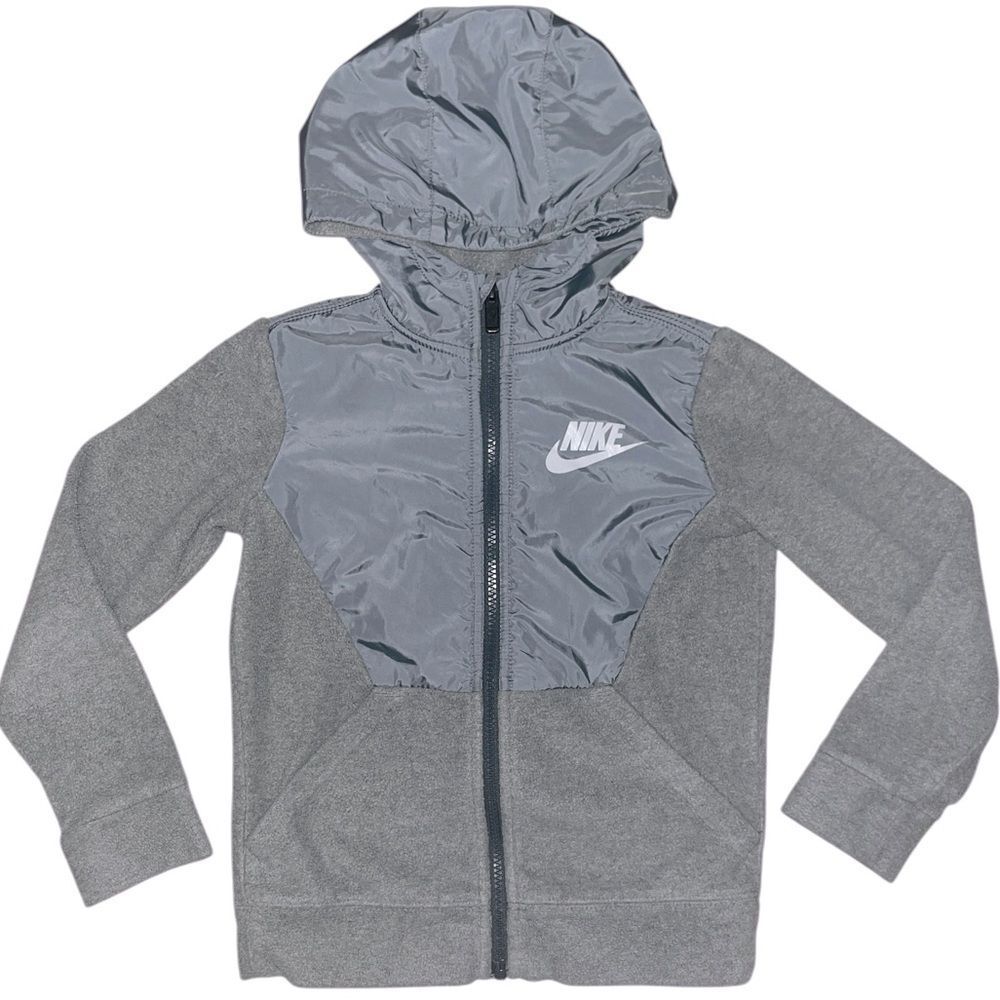 Nike Girls Gray Fleece Jacket